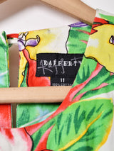 花柄 スリーブレスワンピース