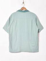 【2色展開】Backers バイカラー 半袖 オープンカラーシャツ