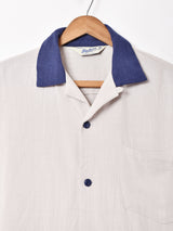 【2色展開】Backers バイカラー 半袖 オープンカラーシャツ