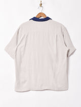 【2色展開】Backers バイカラー 半袖 オープンカラーシャツ