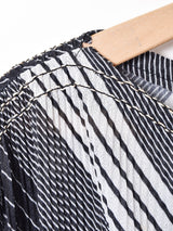 シアー スリーブレス プリーツワンピース