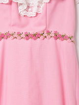 70's レース テープ スリーブレス マキシワンピース