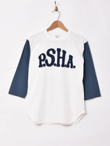 カラースリーブ 七分丈 プリントTシャツ 【P.S.H.A】