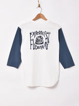 カラースリーブ 七分丈 プリントTシャツ 【P.S.H.A】