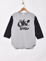 カラースリーブ 七分丈 メッセージプリントTシャツ