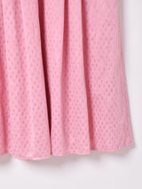 ドット レースカラー 長袖ワンピース