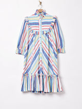 ボーダー フリルデザインワンピース