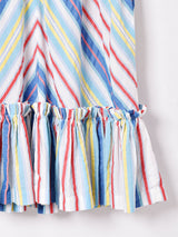 ボーダー フリルデザインワンピース