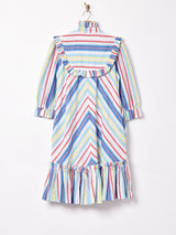 ボーダー フリルデザインワンピース