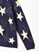 スター 刺繍 コットンカーディガン