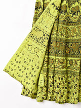 エスニック柄 マキシ丈 ラップスカート