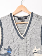 アニマルモチーフ ニットベスト