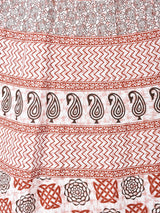 エスニック柄 マキシ丈 ラップスカート