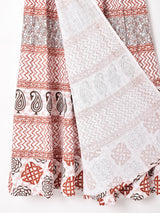 エスニック柄 マキシ丈 ラップスカート