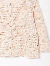 Meridianコットンクロシェカーディガン