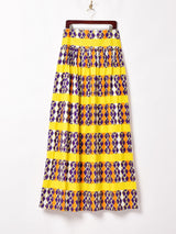 70's   総柄 マキシスカート
