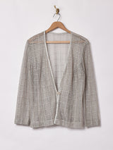 かぎ編み ラメカーディガン