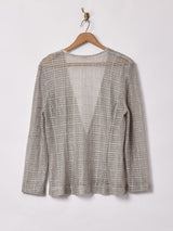 かぎ編み ラメカーディガン