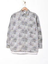 総柄 長袖シャツ