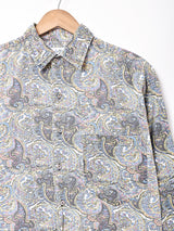 総柄 長袖シャツ