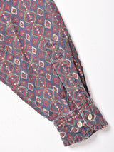 総柄 長袖シャツ