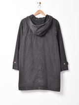 ブラックデニム ダッフルコート