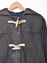 ブラックデニム ダッフルコート