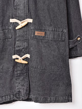 ブラックデニム ダッフルコート