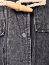 ブラックデニム ダッフルコート