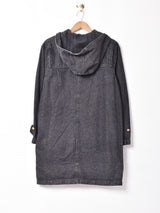 ブラックデニム ダッフルコート