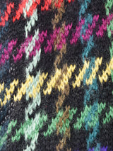 チェック モヘア混 ニットベスト