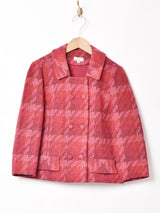 チェック柄 ダブルジャケット