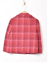 チェック柄 ダブルジャケット