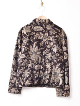 花柄 ジップアップジャケット
