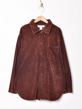 リブ ベロア 長袖シャツ