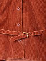 イギリス製 ベルト付き コーデュロイシャツ