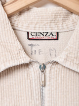 ジップアップ コーデュロイシャツ