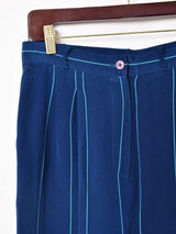 ストライプ シルクパンツ W30