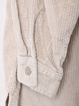 ジップアップ コーデュロイシャツ