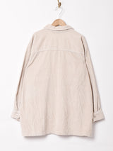 ジップアップ コーデュロイシャツ