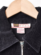 ジップアップ 長袖 コーデュロイシャツ