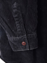 ジップアップ 長袖 コーデュロイシャツ