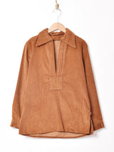 プルオーバー 長袖 コーデュロイシャツ