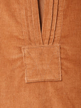 プルオーバー 長袖 コーデュロイシャツ