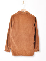 プルオーバー 長袖 コーデュロイシャツ