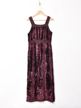 スリーブレス ベロアワンピース