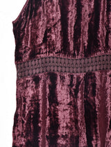 スリーブレス ベロアワンピース