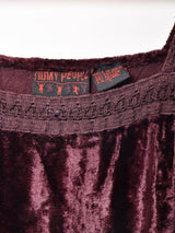 スリーブレス ベロアワンピース