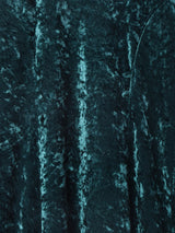 フェイクボタン 長袖ベロアワンピース