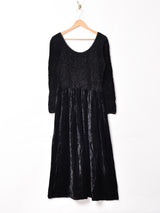 アメリカ製 長袖 シャーリング ベロアワンピース